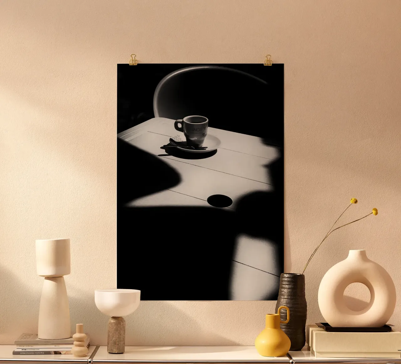 tazza da caffè poster con telaio in alluminio da Abstract Botanical Art