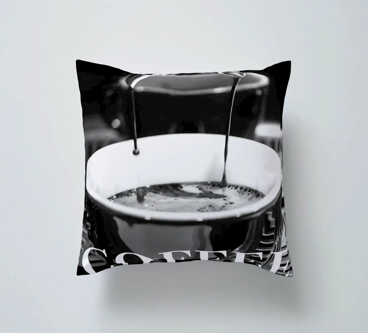 coffee machine decorative cushion by Abstract Botanical Art