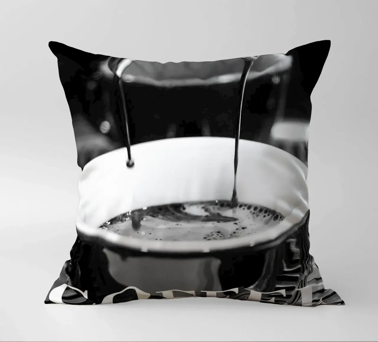 coffee machine decorative cushion by Abstract Botanical Art
