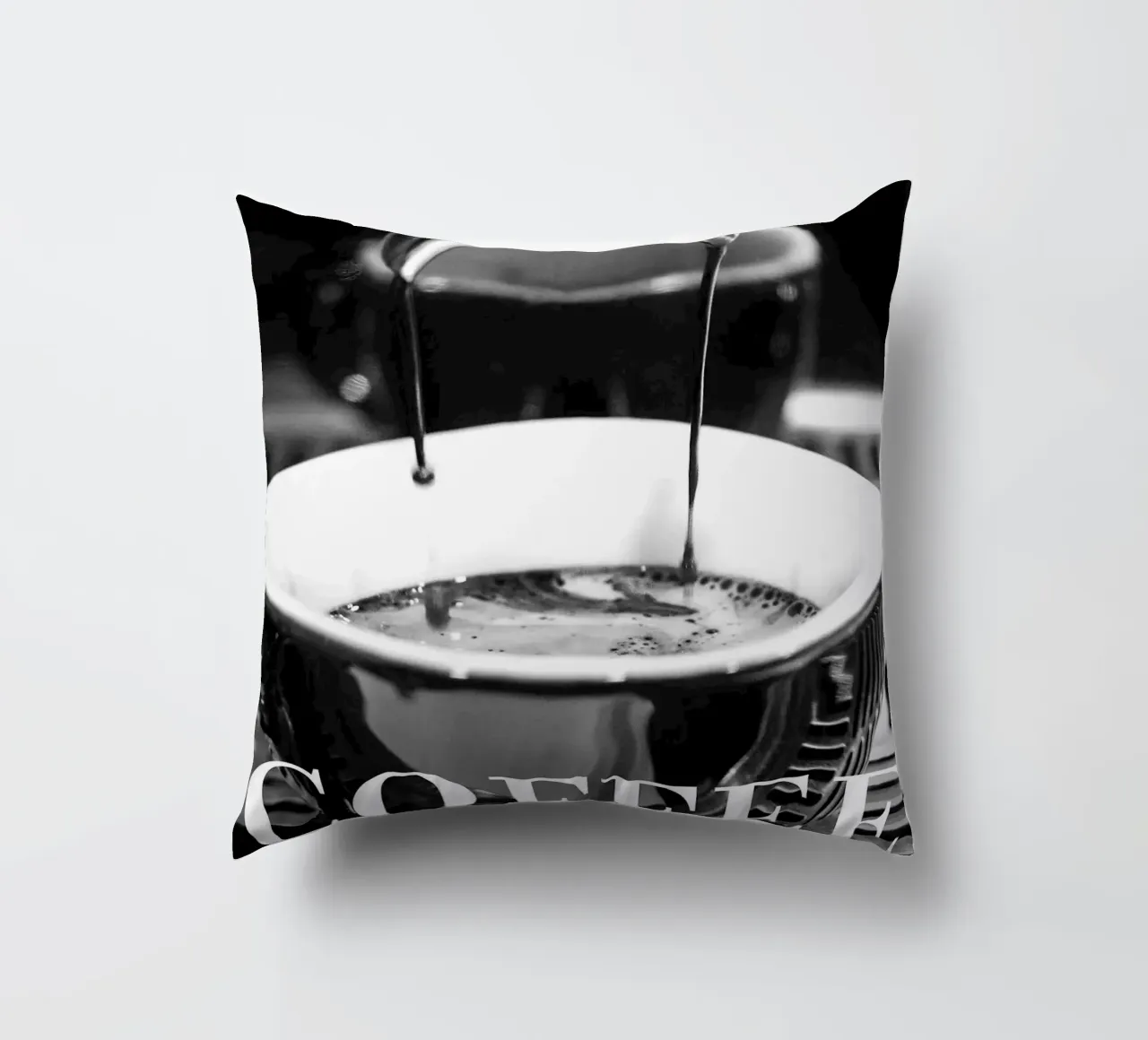 coffee machine decorative cushion by Abstract Botanical Art