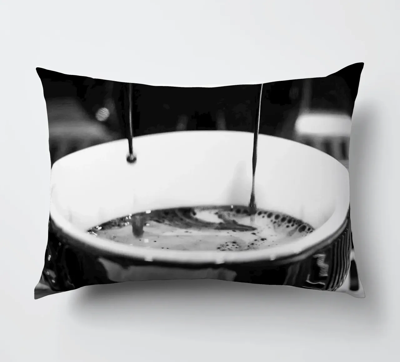 coffee machine decorative cushion by Abstract Botanical Art