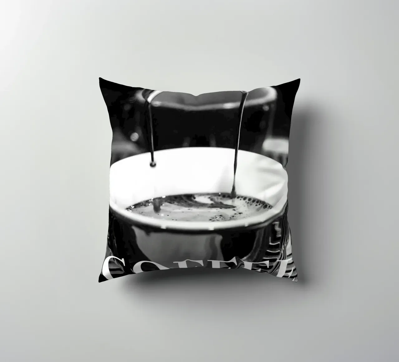 coffee machine decorative cushion by Abstract Botanical Art