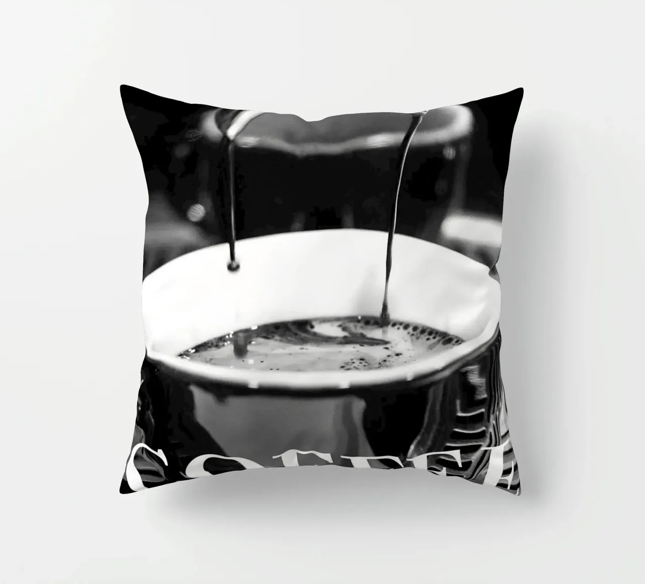 coffee machine decorative cushion by Abstract Botanical Art