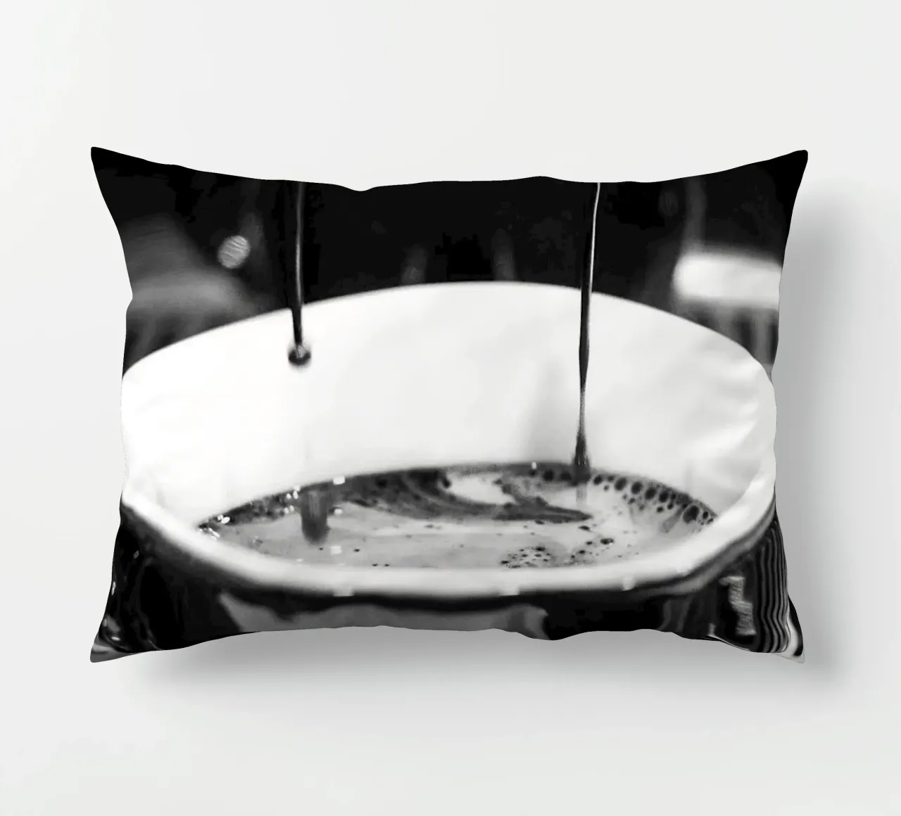 coffee machine decorative cushion by Abstract Botanical Art
