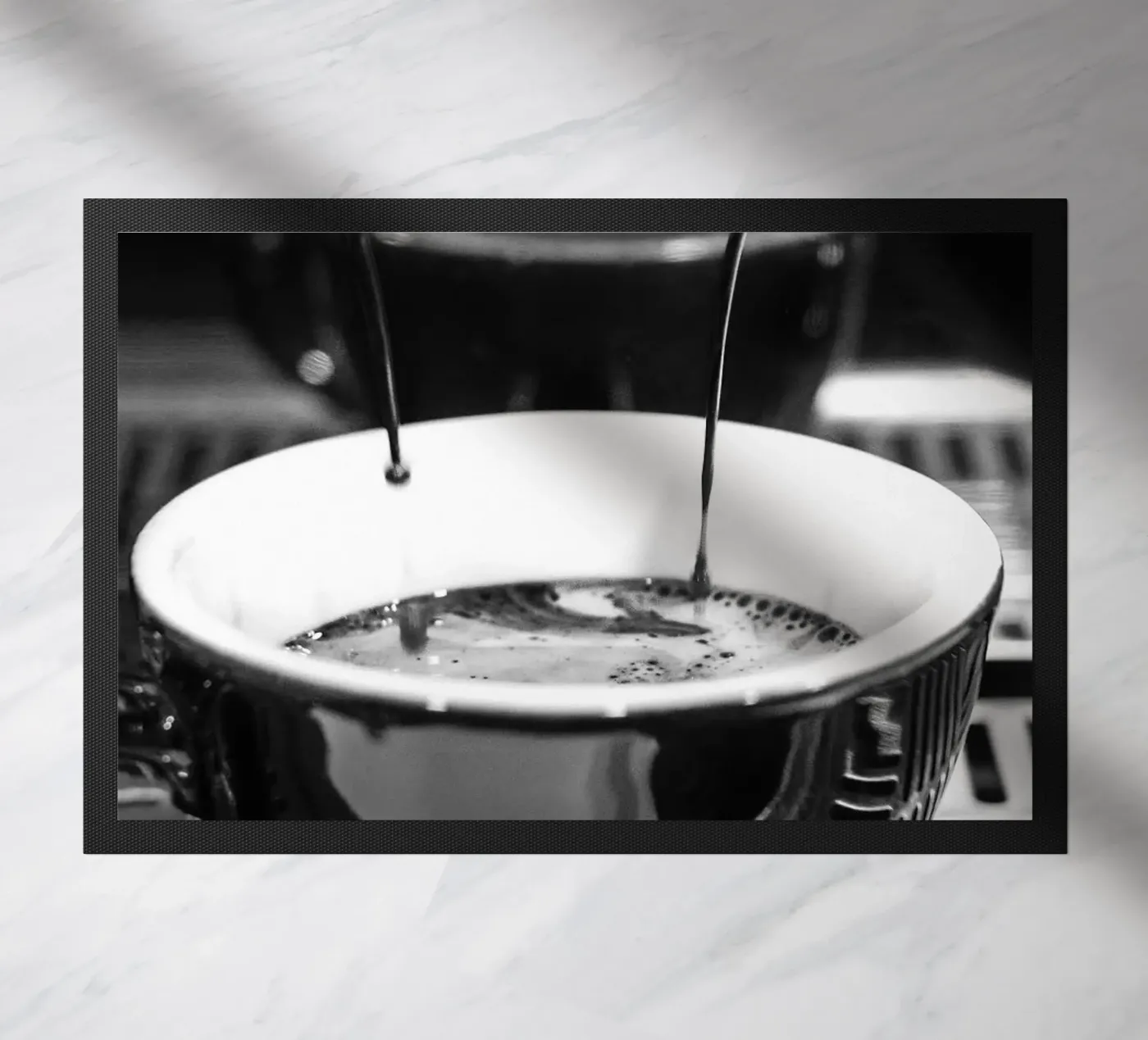 coffee machine doormat by Abstract Botanical Art