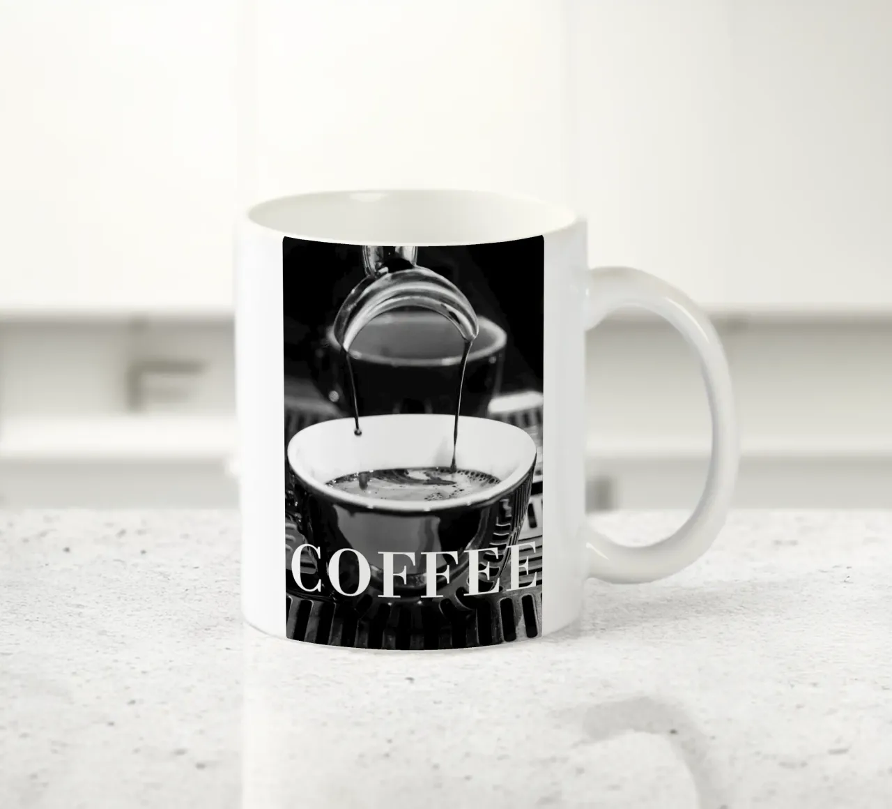macchina da caffè tazza in ceramica da Abstract Botanical Art