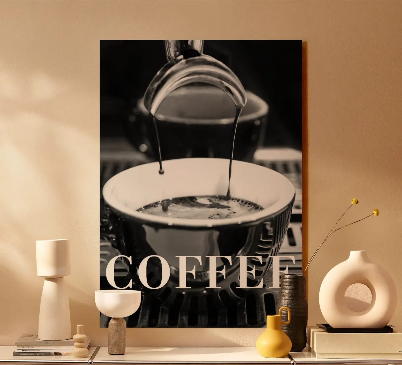 coffee machine acrylic glass by Abstract Botanical Art