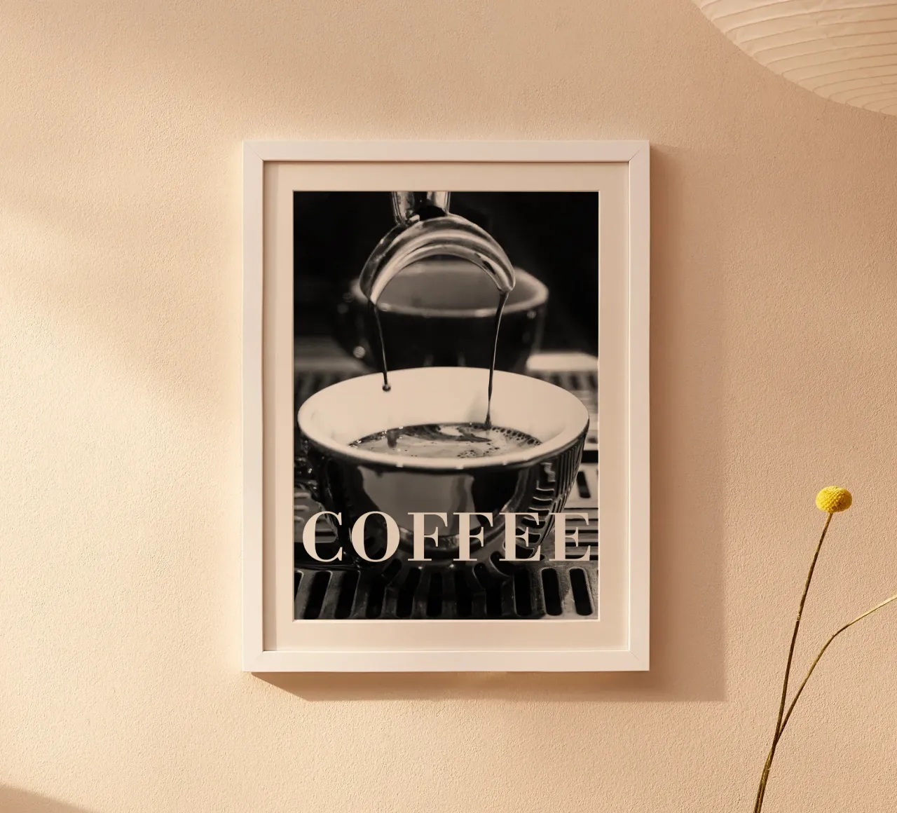 macchina da caffè poster da Abstract Botanical Art