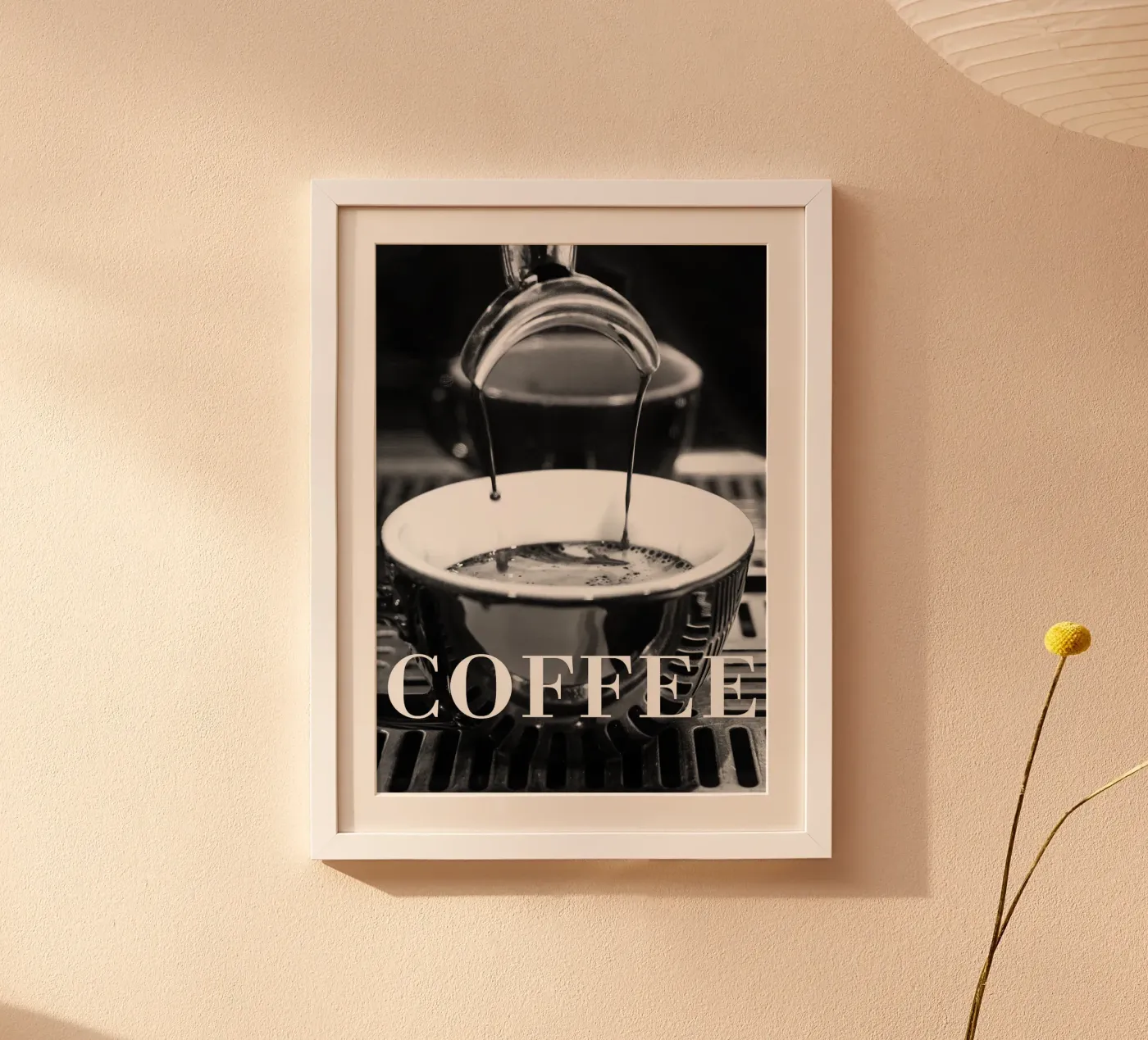 macchina da caffè poster da Abstract Botanical Art