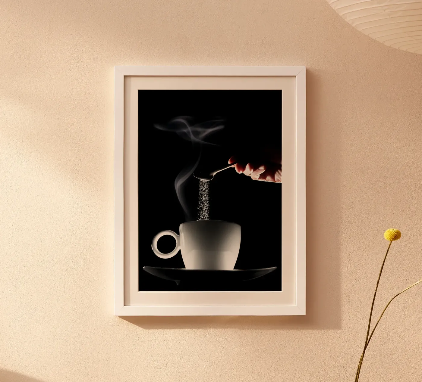 café poster de Abstract Botanical Art