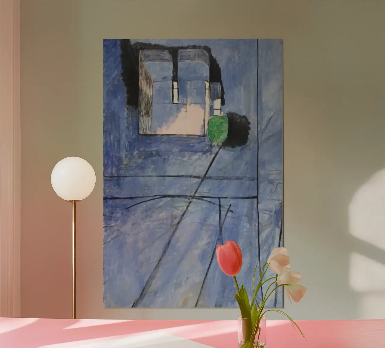 vista di notre dame poster con telaio in legno da Vonda Shop