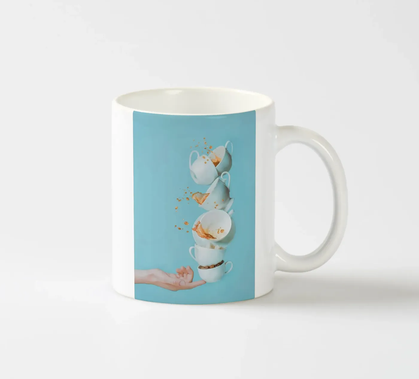 coffee ceramic mug by Abstract Botanical Art