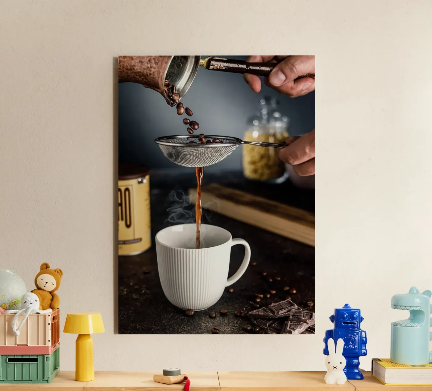 coffee alu-dibond by Abstract Botanical Art
