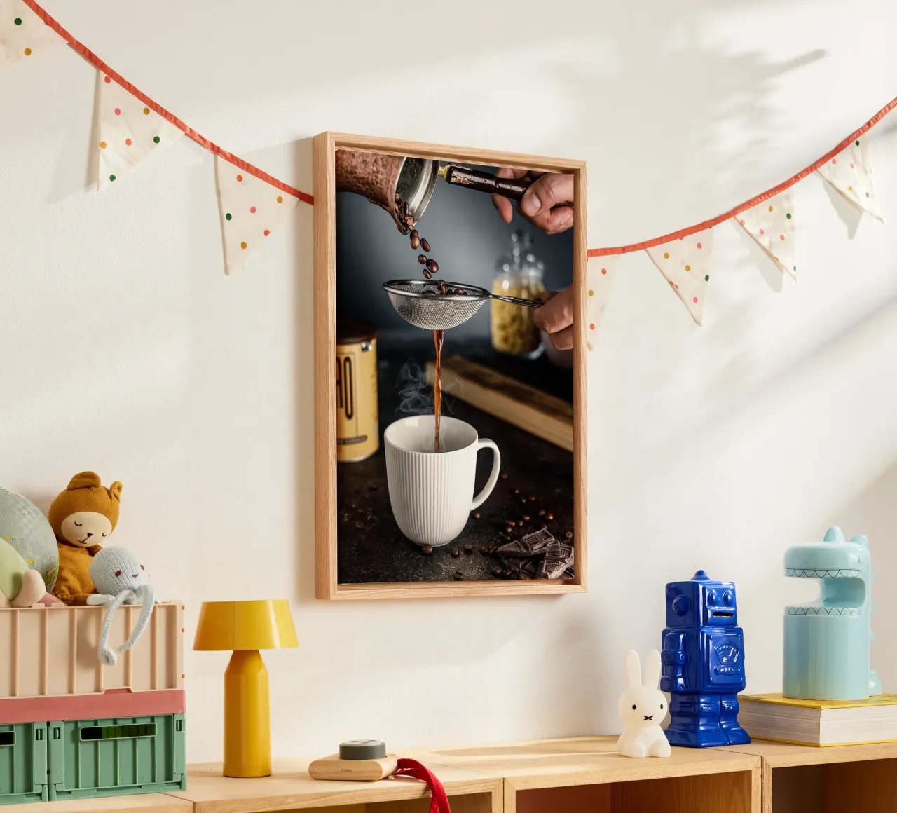 koffie canvas van Abstract Botanical Art