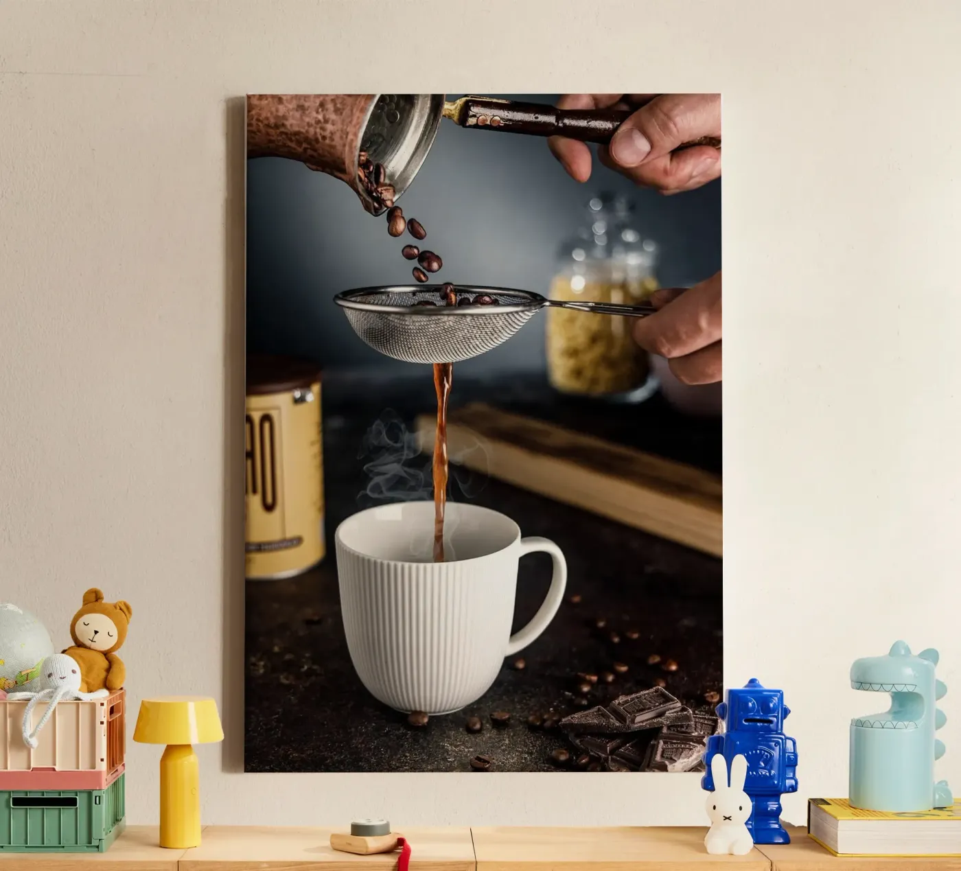 coffee canvas by Abstract Botanical Art