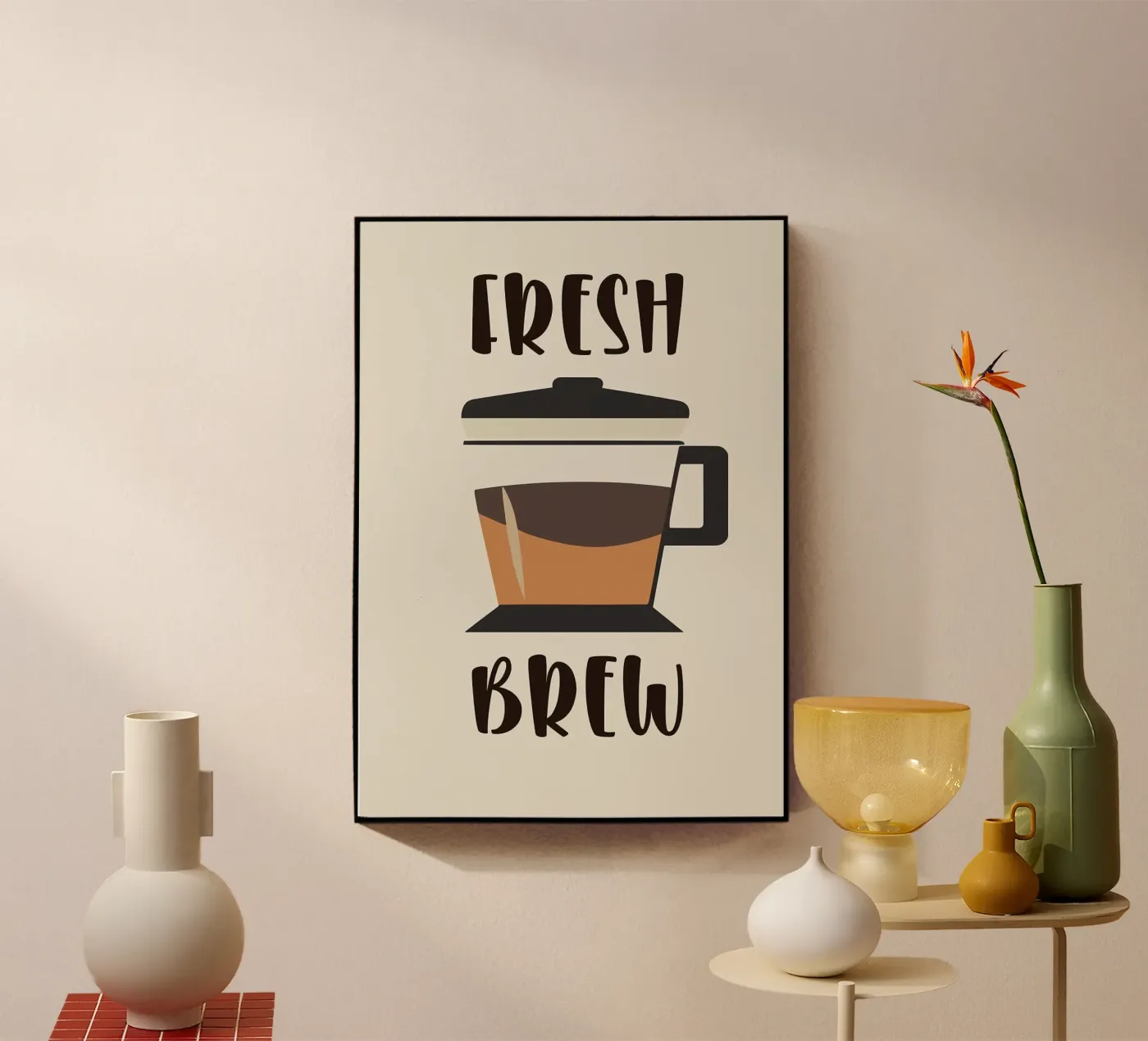 French press plexiglass da Abstract Botanical Art