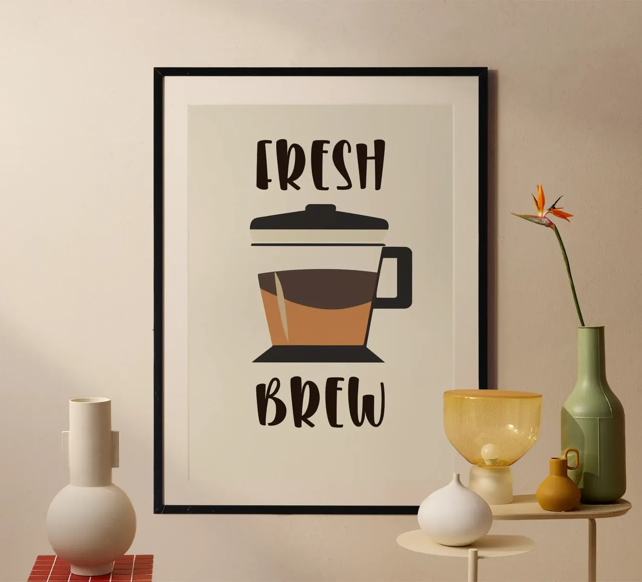 Pressa francese poster con telaio in plastica da Abstract Botanical Art