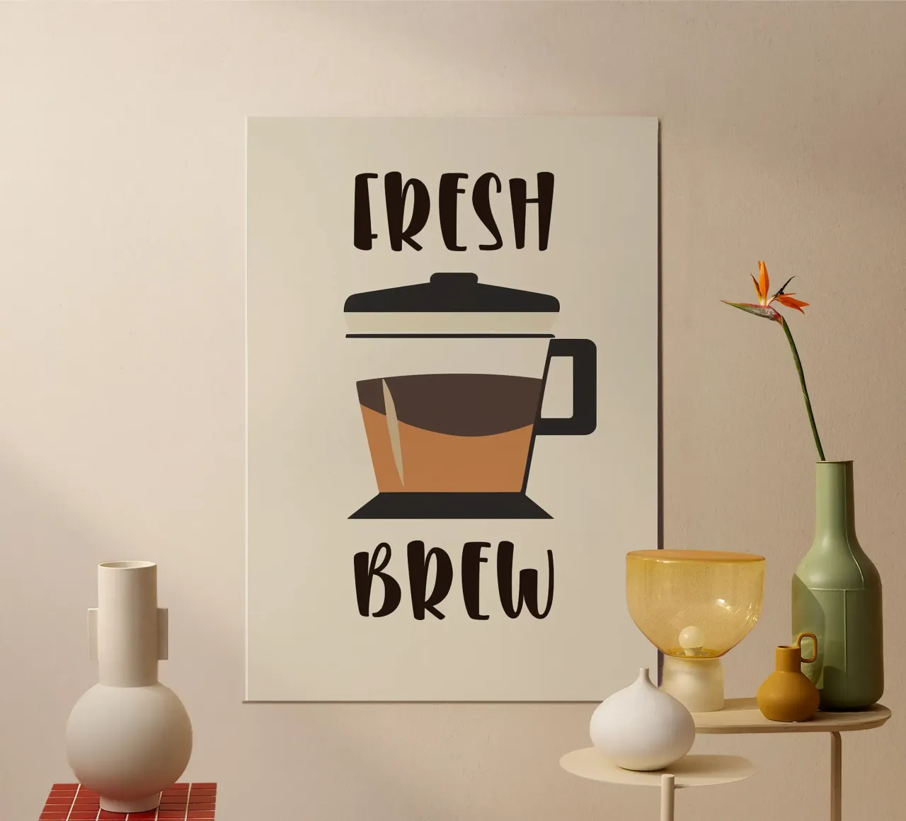 Pressa francese poster con telaio in plastica da Abstract Botanical Art