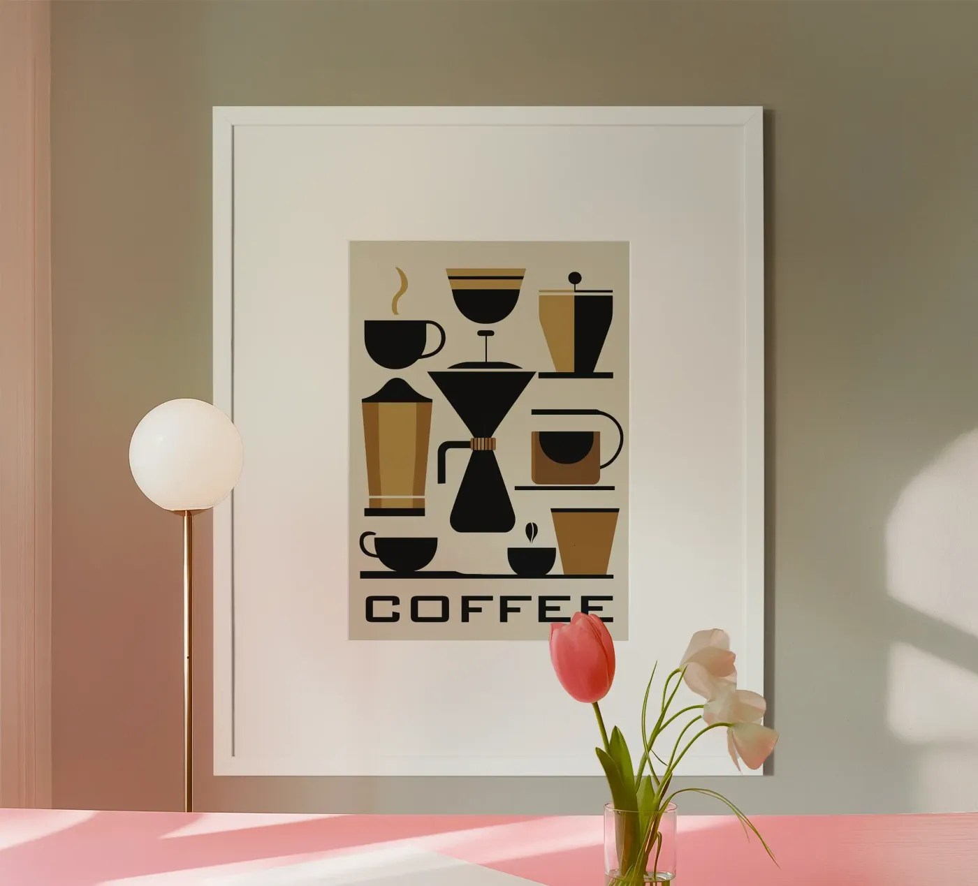 coffee cups poster da Abstract Botanical Art