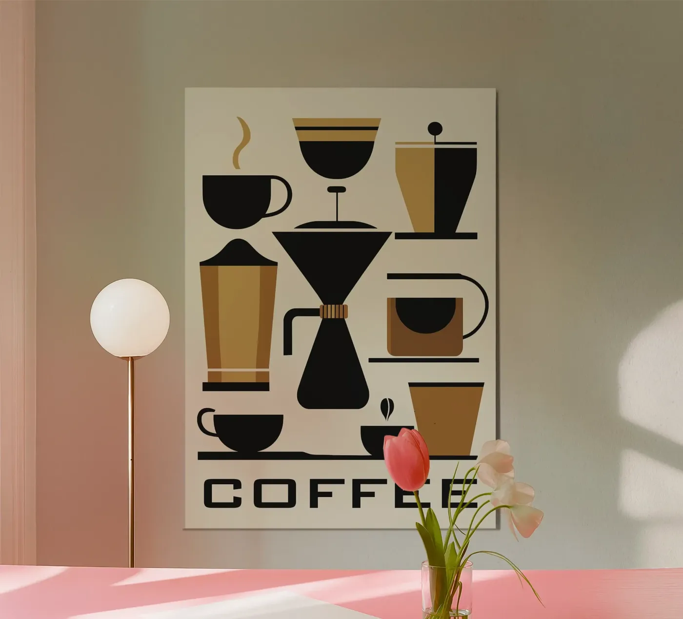 tazze da caffè poster da Abstract Botanical Art
