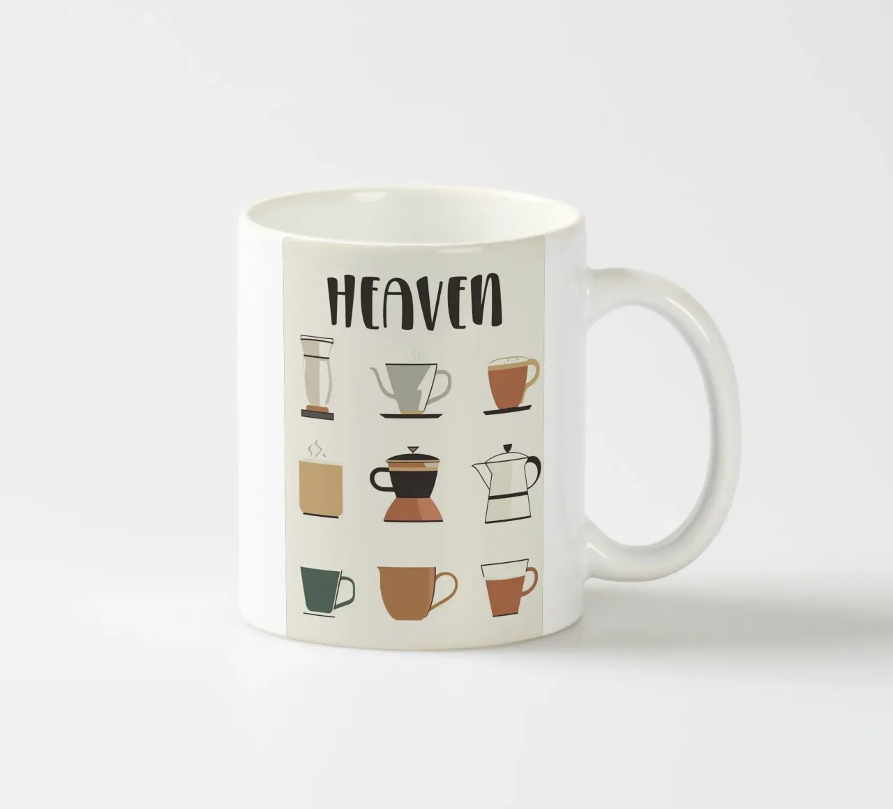 koffiekoppen keramische mok van Abstract Botanical Art
