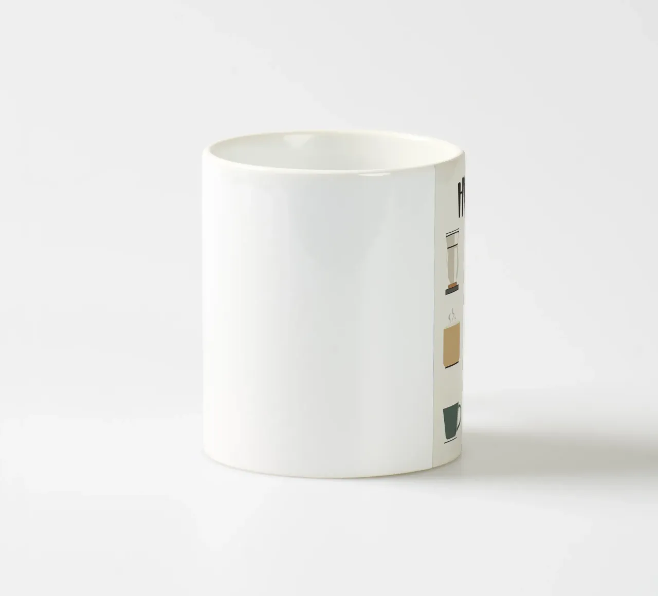 koffiekoppen keramische mok van Abstract Botanical Art