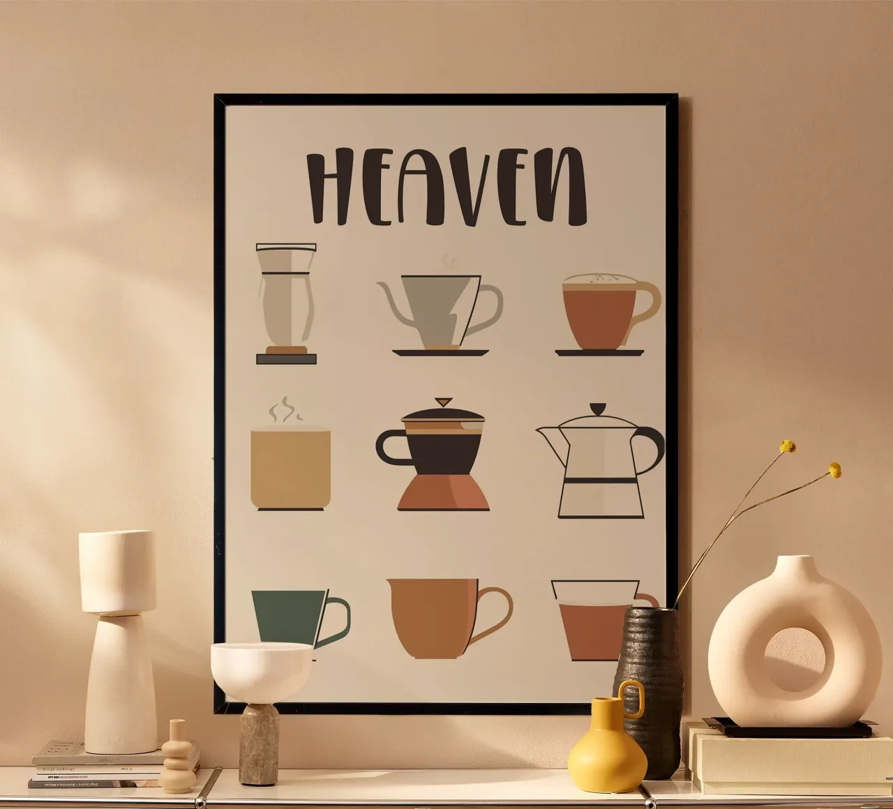 tazze da caffè poster da Abstract Botanical Art