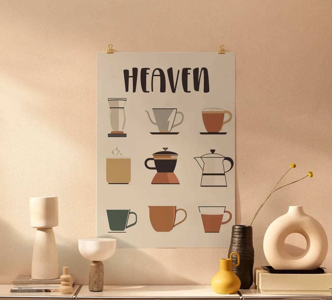 tazze da caffè poster da Abstract Botanical Art