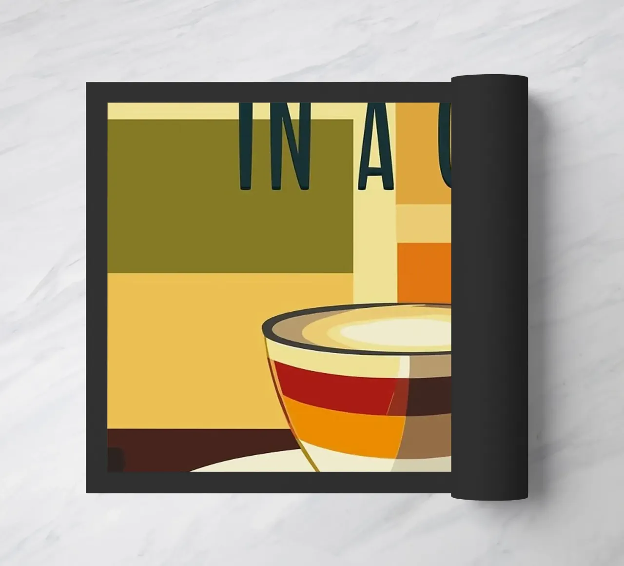 taza de café felpudo de Abstract Botanical Art