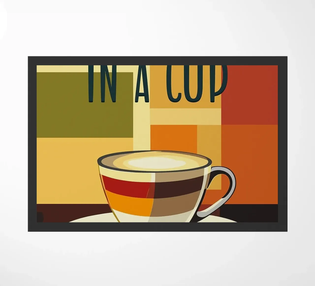 taza de café felpudo de Abstract Botanical Art