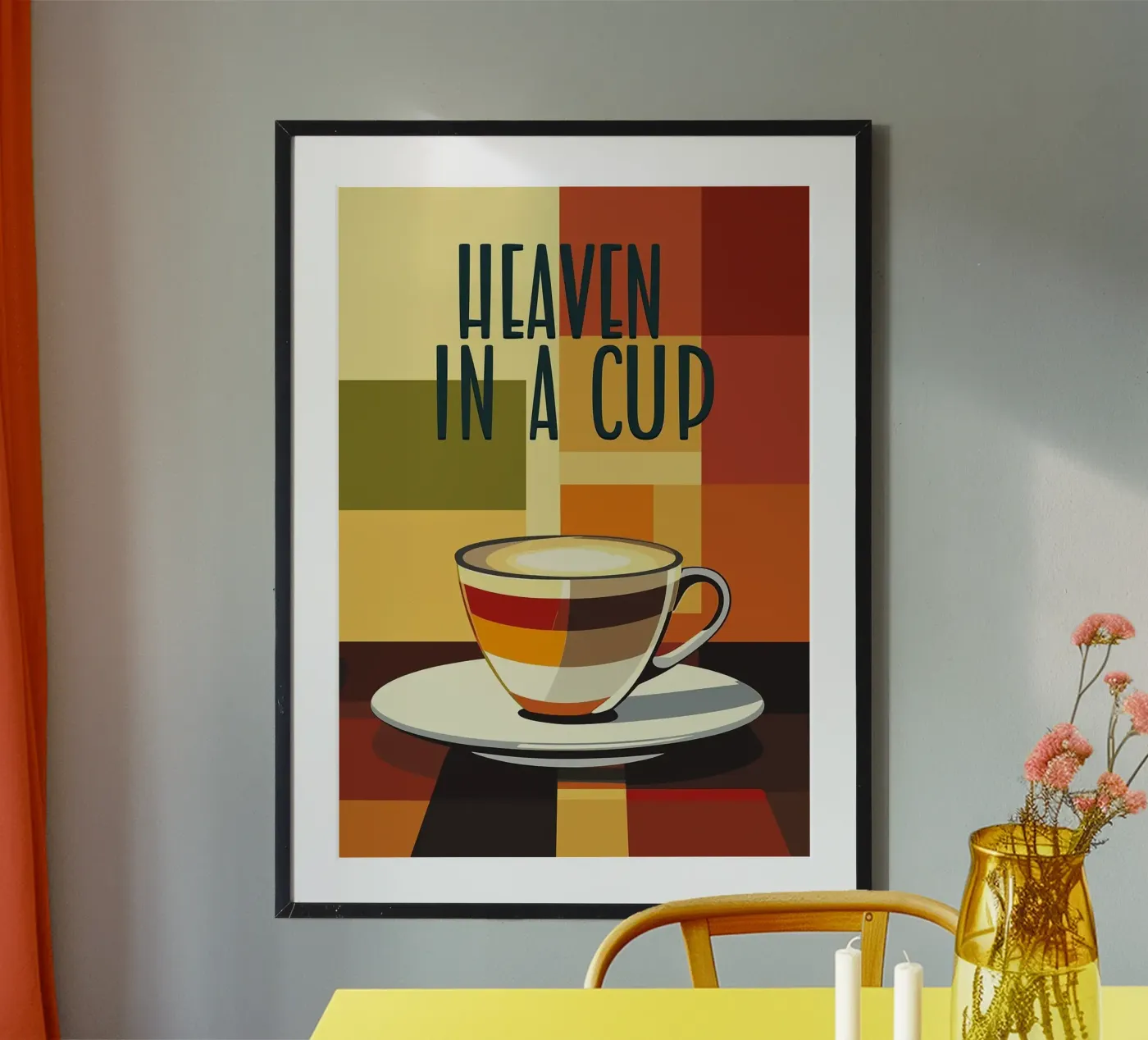 Kaffeetasse Poster von Abstract Botanical Art