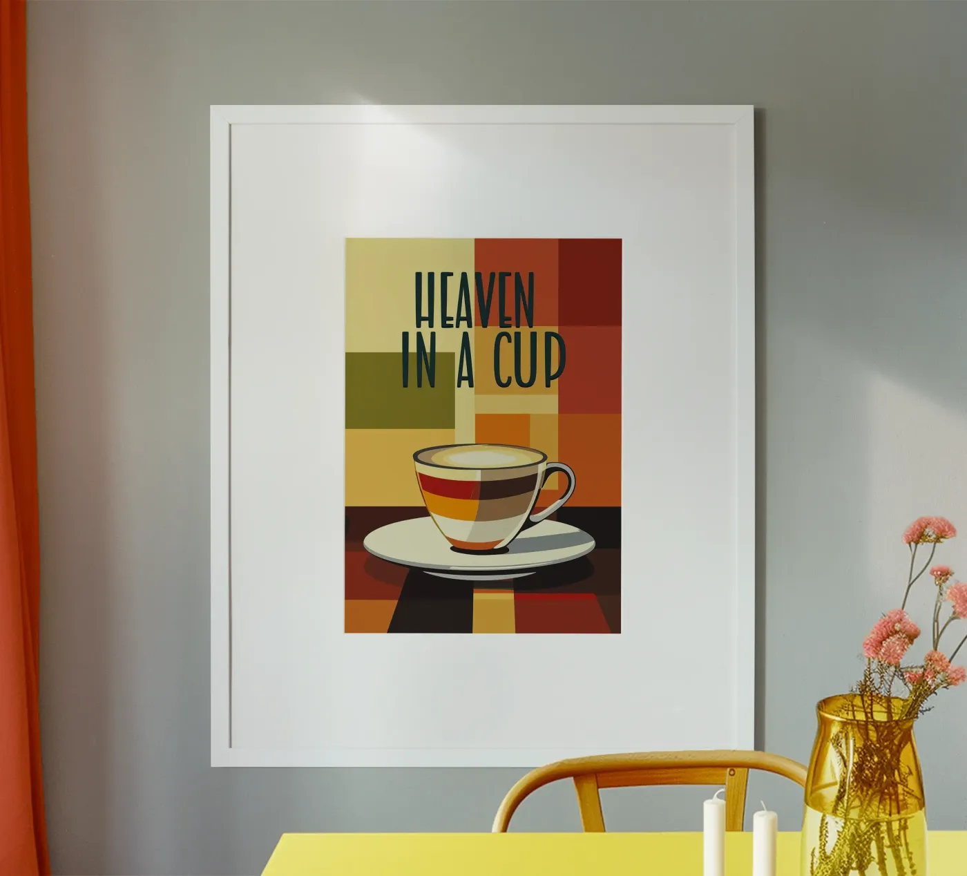 Kaffeetasse Poster von Abstract Botanical Art