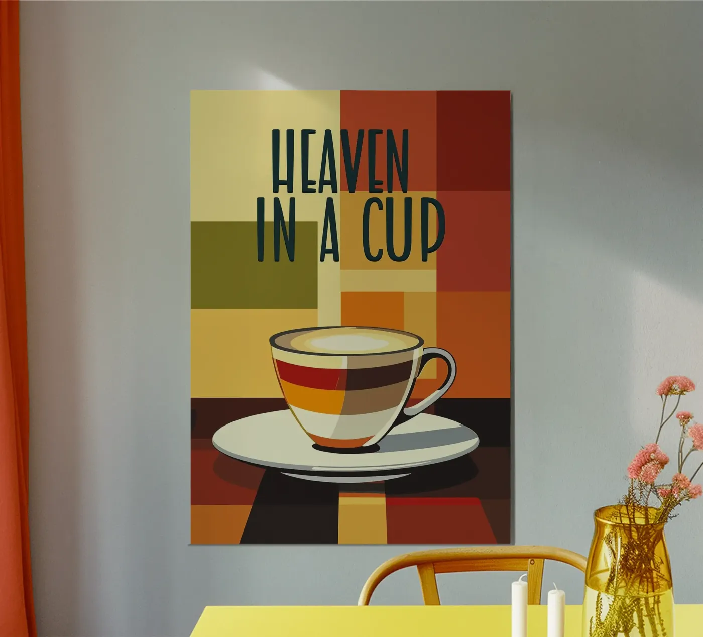 Kaffeetasse Poster von Abstract Botanical Art