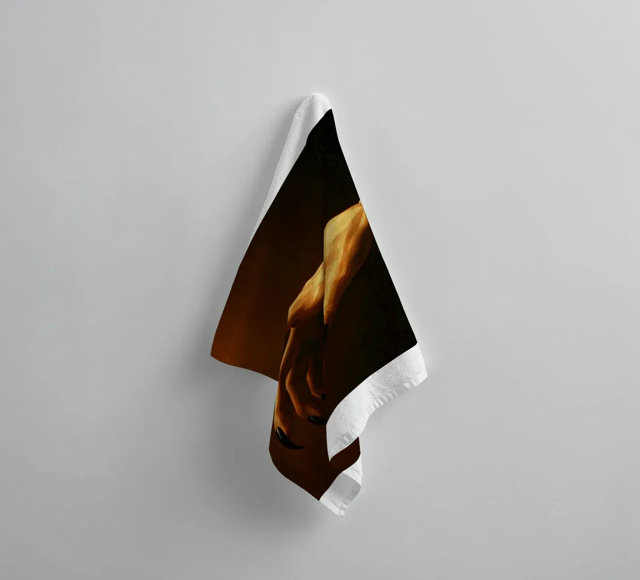 Vampire Clawed Hands Horror Imagination towel by Rawghenee