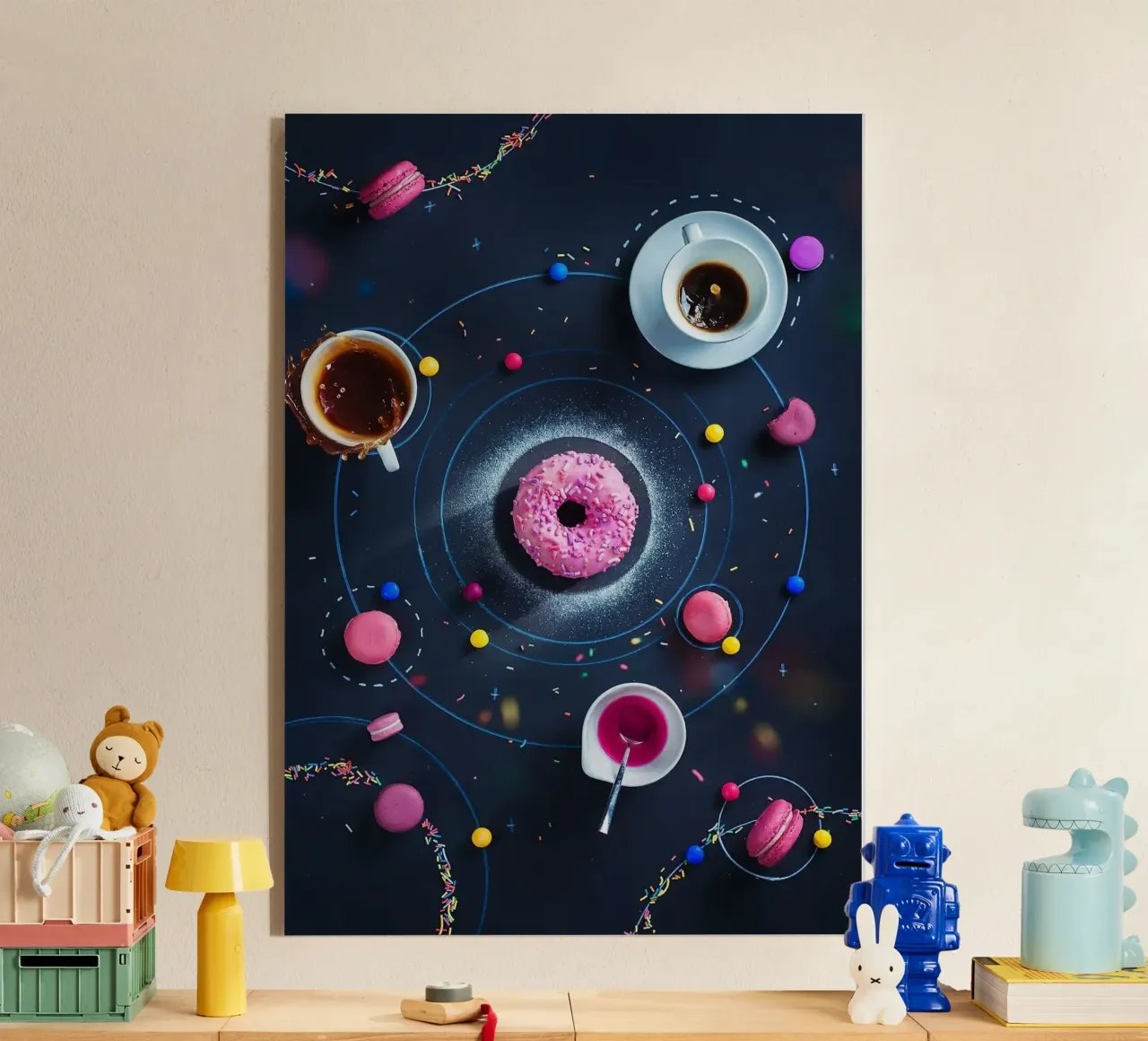 ciambella rosa plexiglass da Abstract Botanical Art