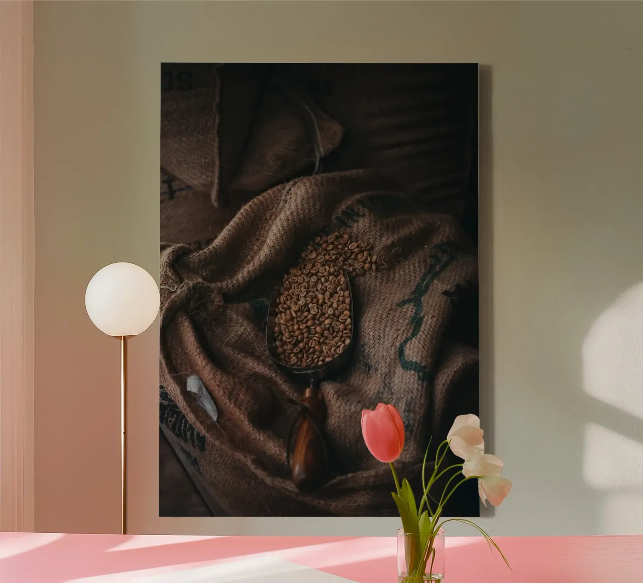 caffè in grani tela da Abstract Botanical Art