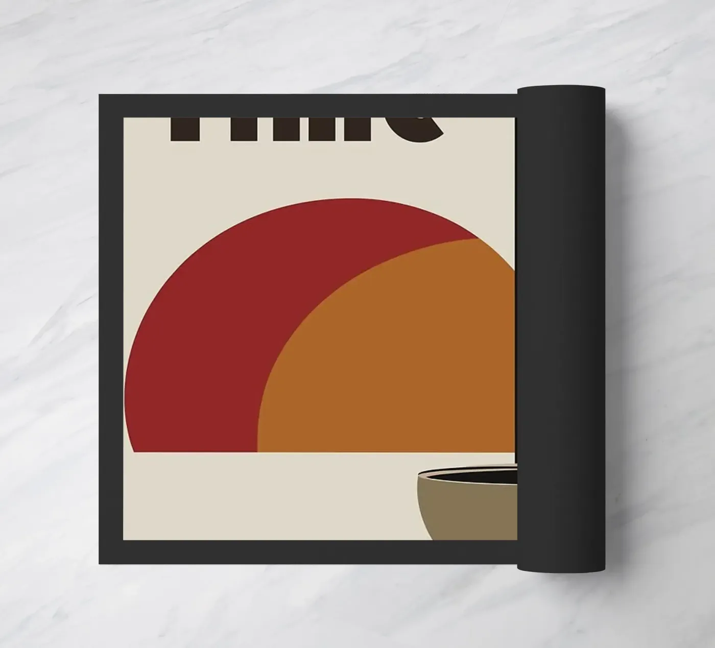coffee cup doormat by Abstract Botanical Art
