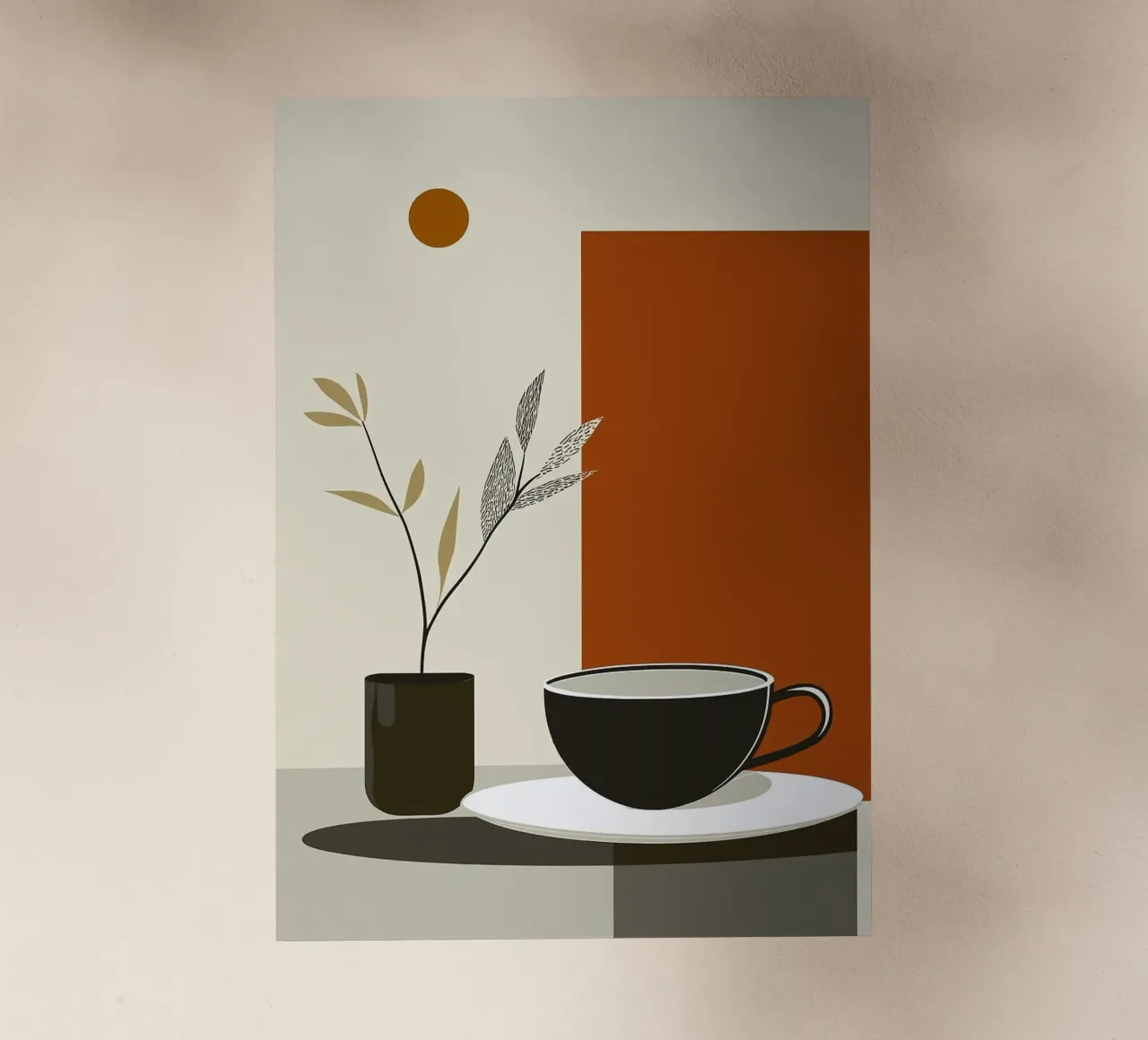 tazza da caffè pellicola backlit da Abstract Botanical Art