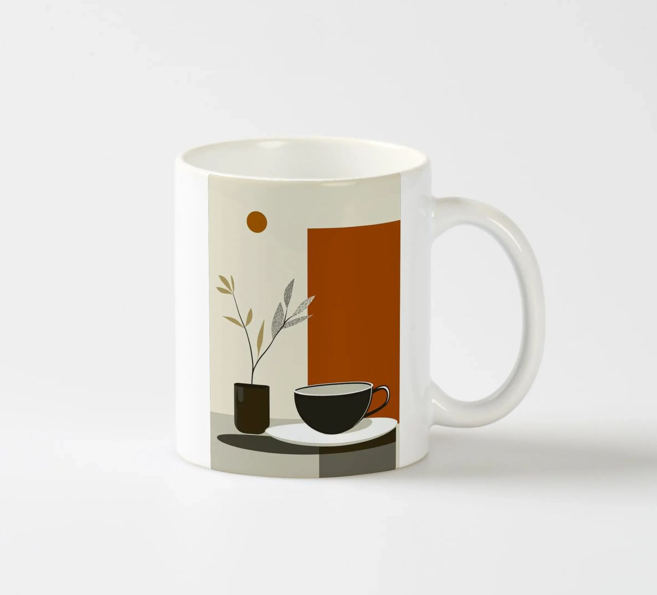 tazza da caffè tazza in ceramica da Abstract Botanical Art