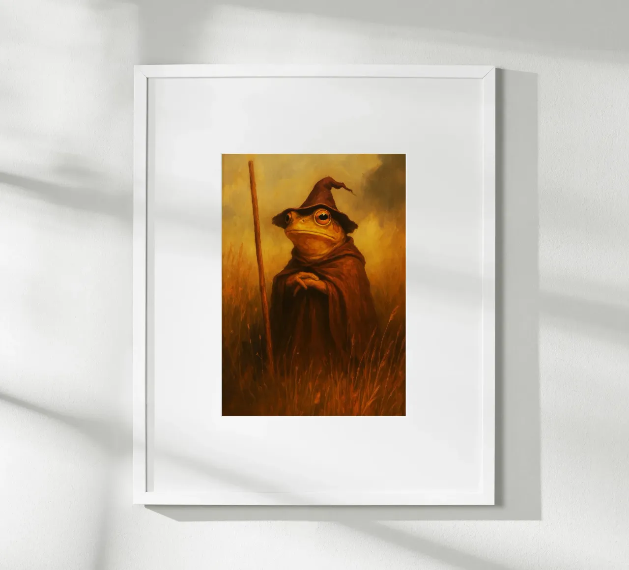 Strega Rana Immaginazione divertente poster con telaio in alluminio da Rawghenee