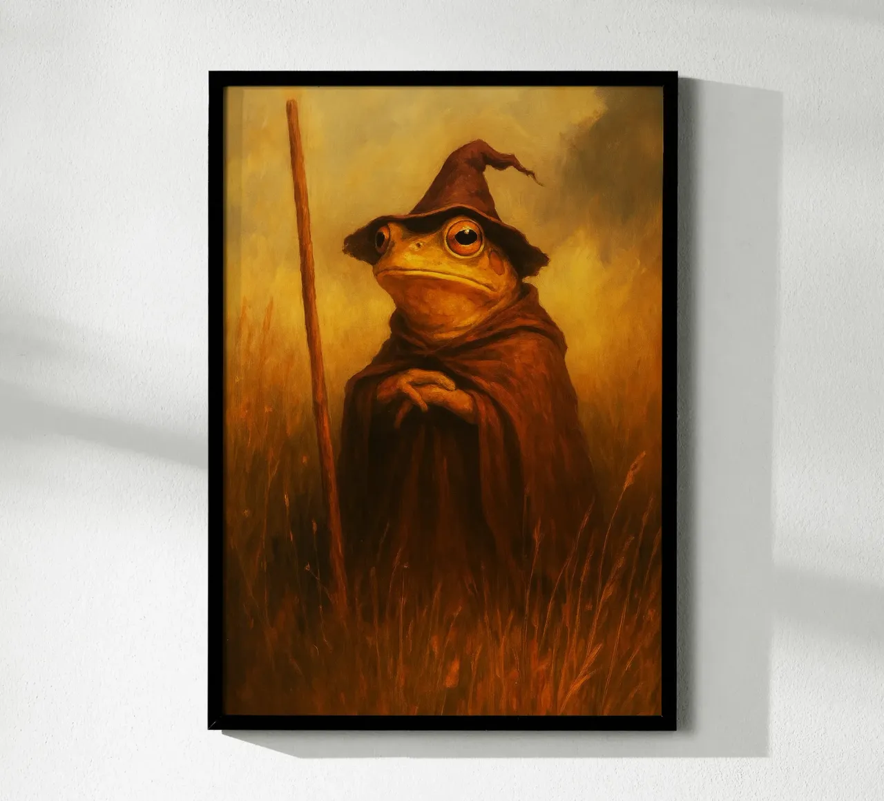 Strega Rana Immaginazione divertente poster con telaio in alluminio da Rawghenee