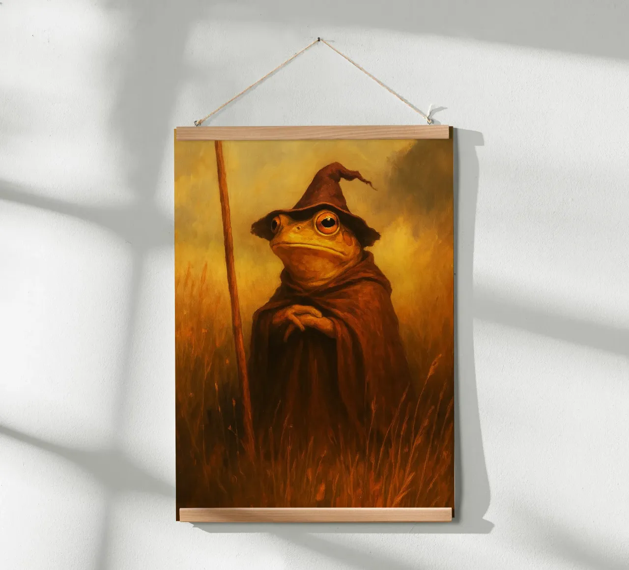Strega Rana Immaginazione divertente poster con telaio in alluminio da Rawghenee