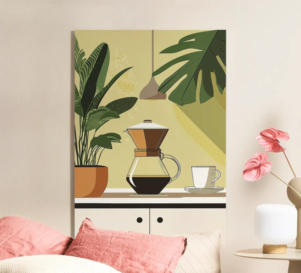 caffettiera plexiglass da Abstract Botanical Art