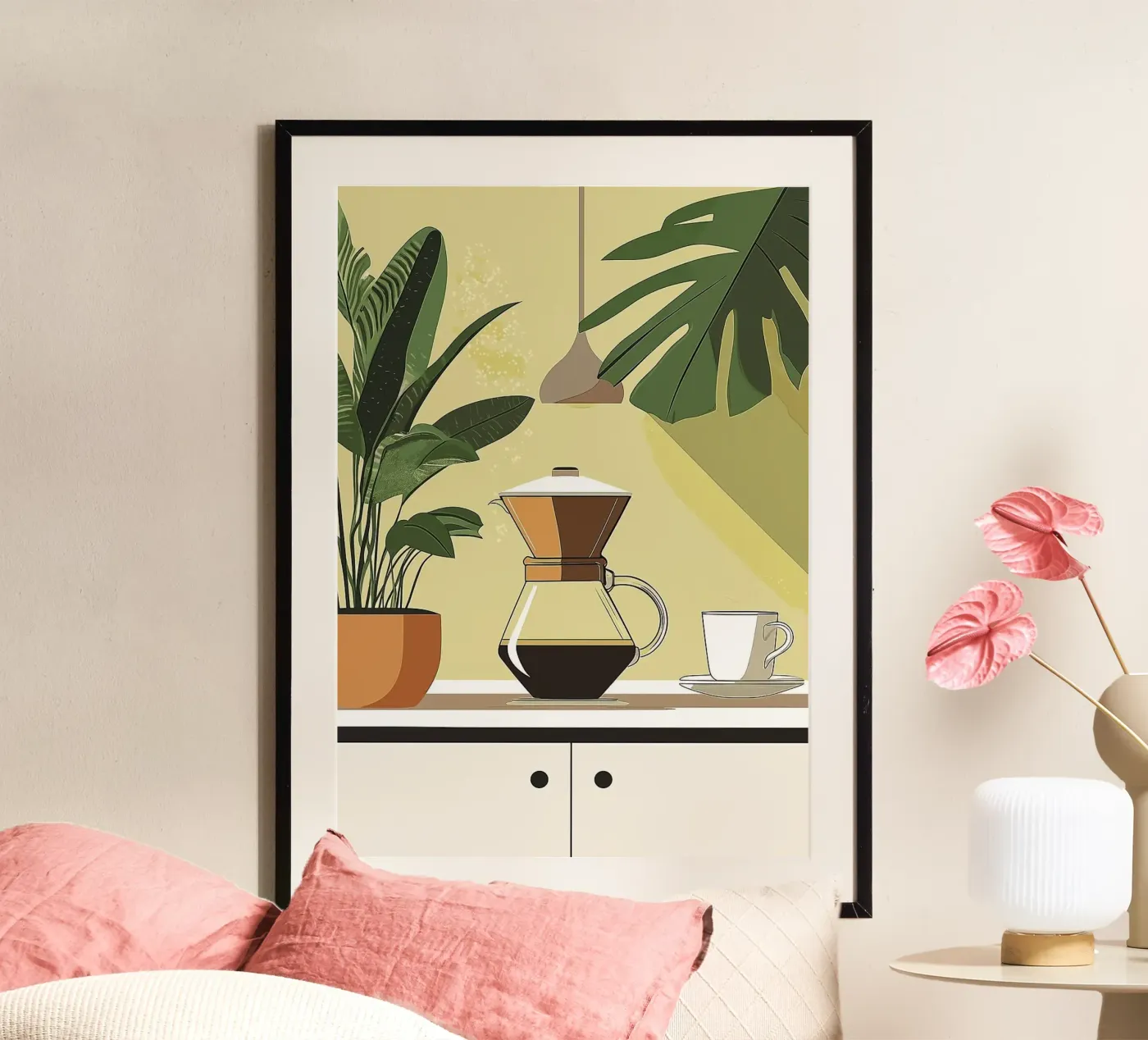 caffettiera poster da Abstract Botanical Art