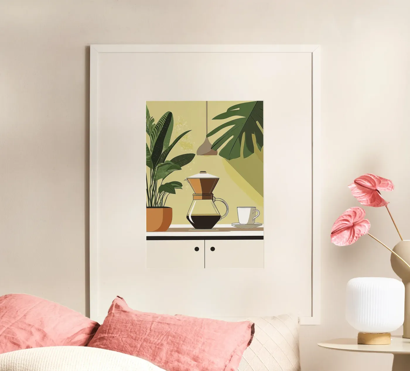 caffettiera poster da Abstract Botanical Art