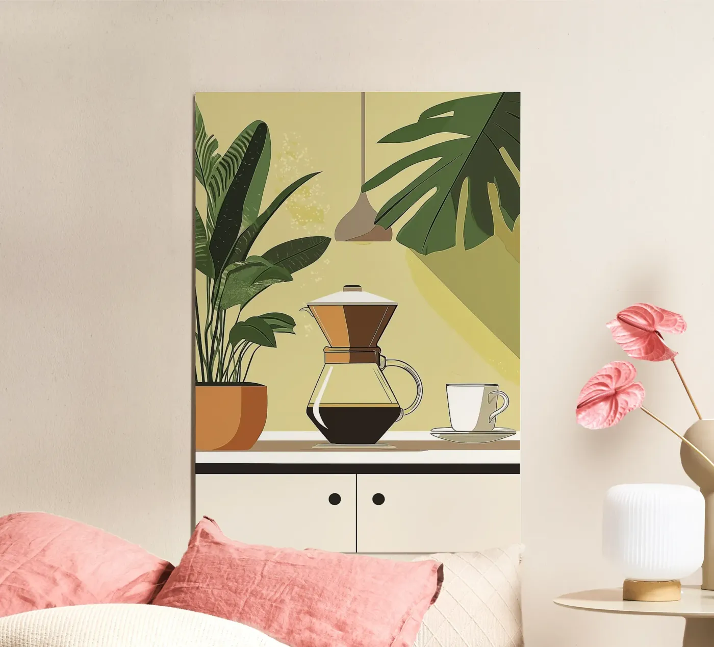 caffettiera poster da Abstract Botanical Art