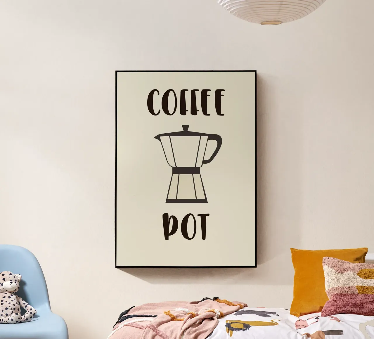 cafetera metacrilato de Abstract Botanical Art