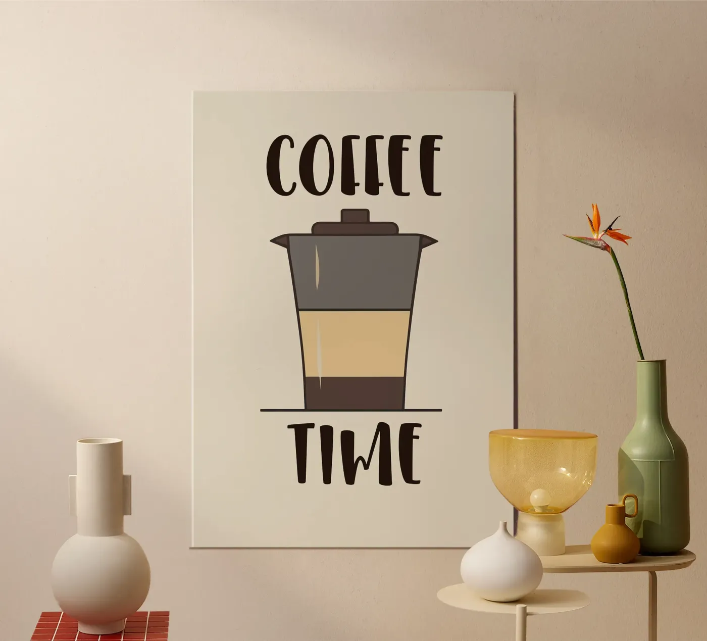 coffee cup poster da Abstract Botanical Art