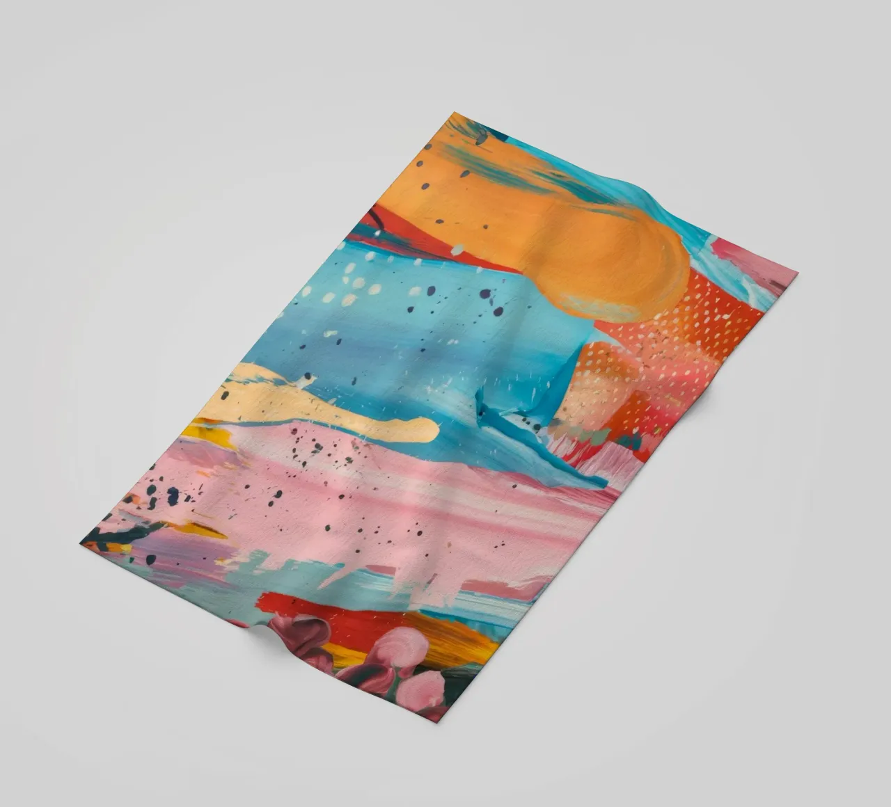 Azure Coral Current beach towel by Sublime Layers