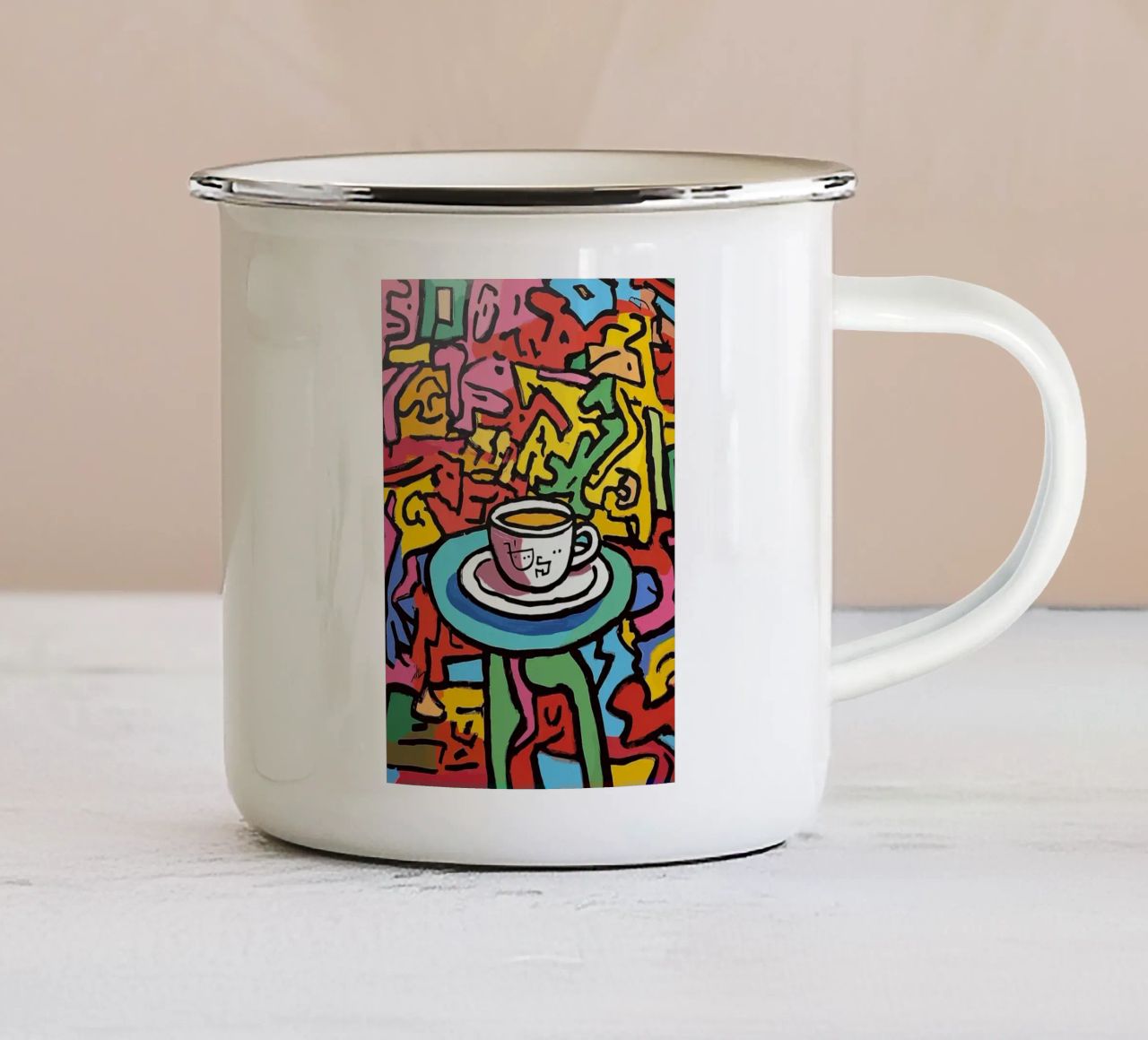 tazza da caffè tazza in smalto da Luke Yaeger